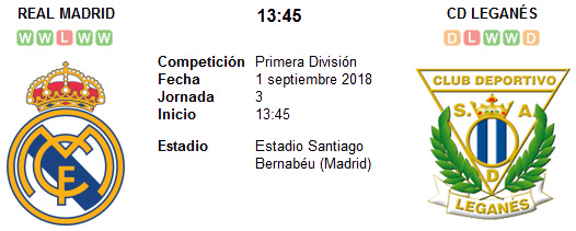 Real Madrid vs Leganés en VIVO Real Madrid vs Leganés en VIVO