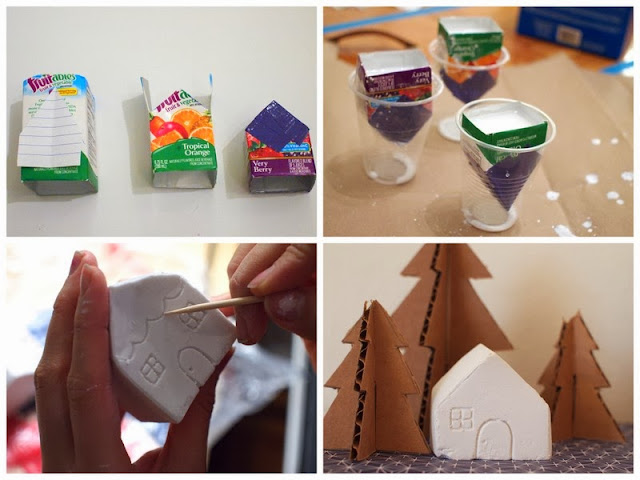 How to make Mini Plaster of Paris Christmas Village