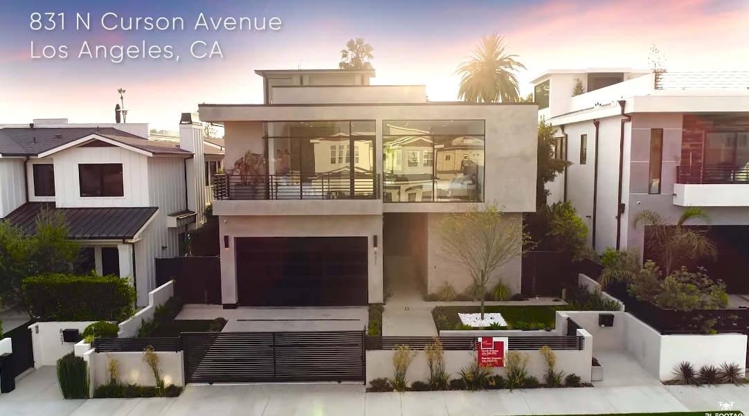 32 Interior Design Photos vs. 831 N Curson Ave, Los Angeles Luxury Home Tour