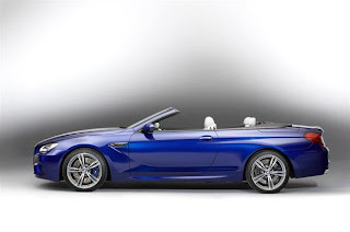 NEW BMW M6 BLUE SIDE VIEW OPEN TOP