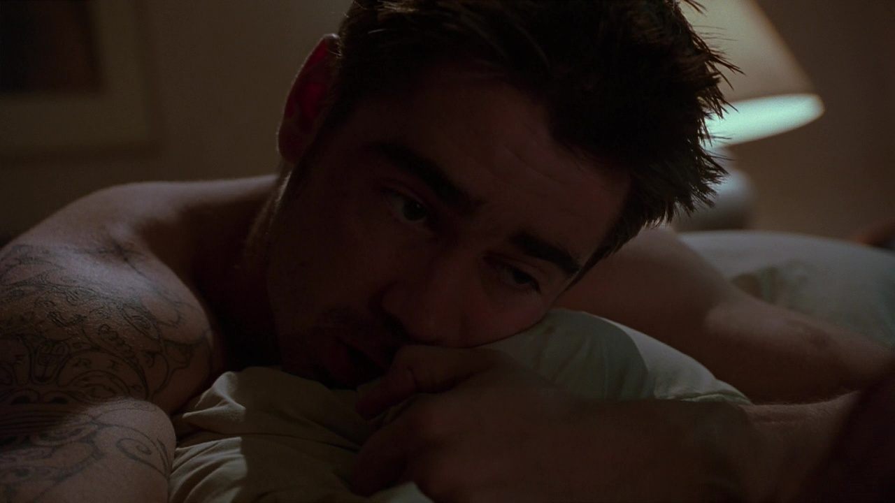 Colin Farrell shirtless in The Recruit.