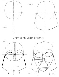 draw vader darth helmet drawing vaders tutorial kirk mcconnell doodle