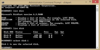 Tạo USB Boot Win 7 bằng trình Command Prompt