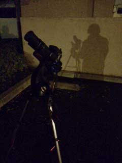 Resident Astronomer and his shadow (Source: Palmia Observatory)