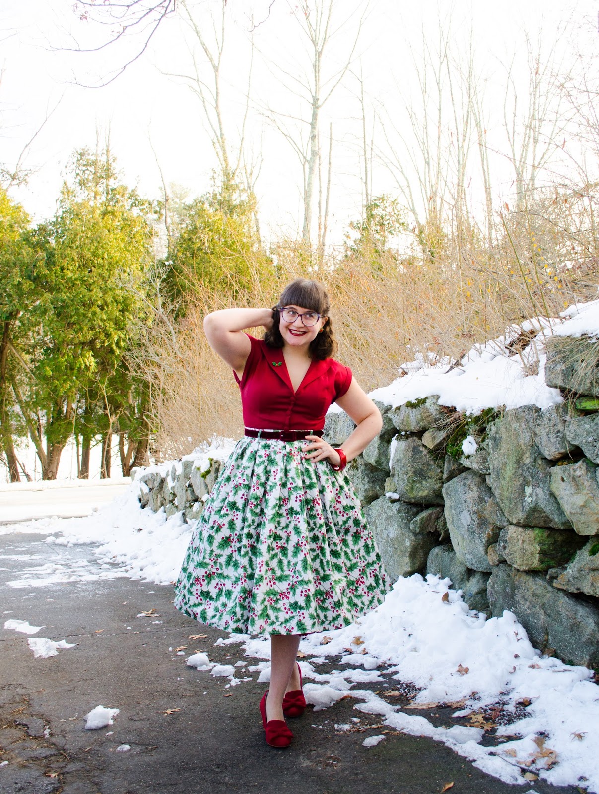 In a Nutshell...: Holly for Chanukah (Hell Bunny Holly Berry Skirt)