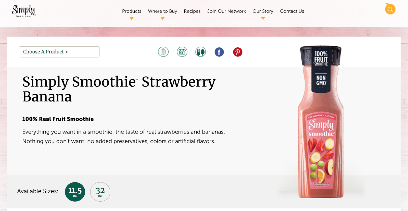 Weighty Matters CocaCola's New Simply Smoothie Strawberry Banana
