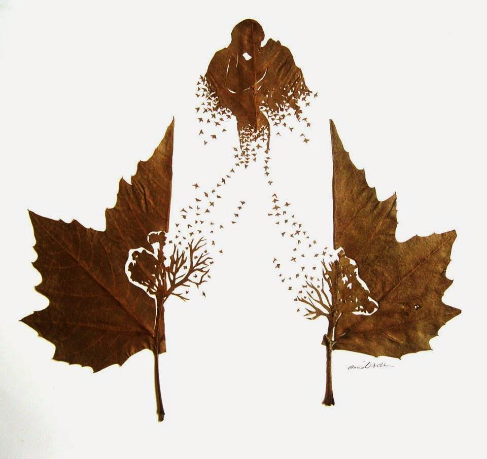 Leaf Cutting Art! Art on Leaves. How He Was Able to Do That? Amazing