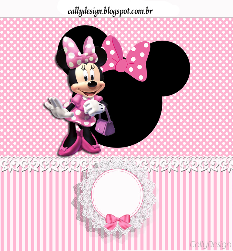 rótulo baton minnie rosa baton minnie rosa