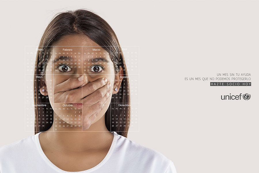 UNICEF Chile "Un mes sin tu ayuda, es un mes sin protegerlos"