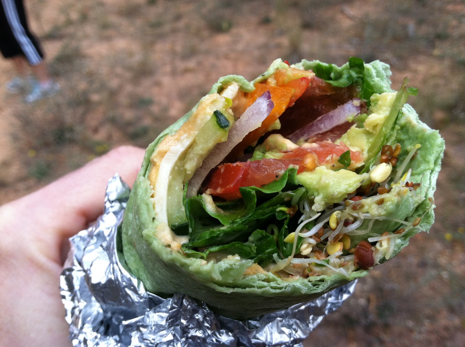 Foodie Gone Healthy Spinach Veggie Wrap