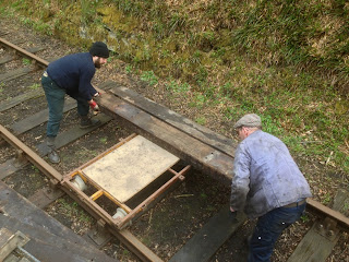 Changing sleepers at Causey