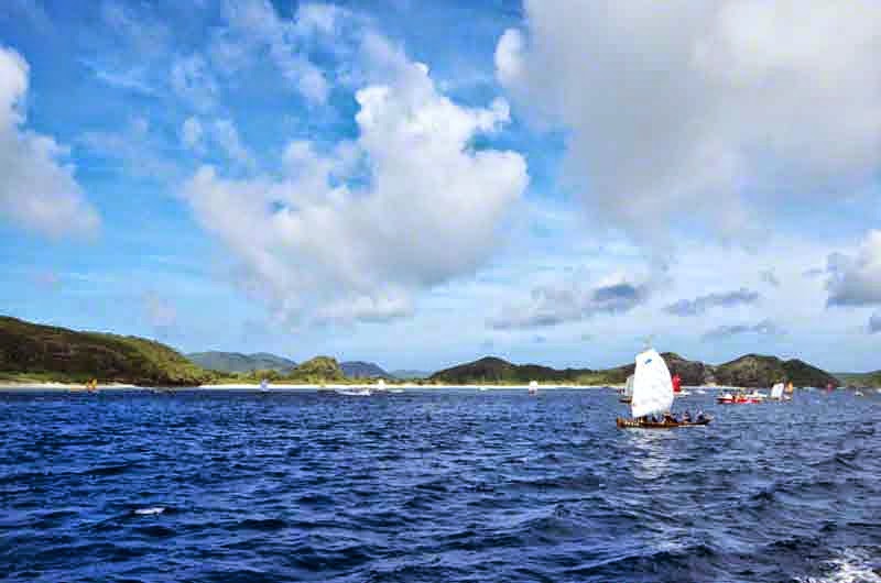 islands, ocean, sailing sabani boats