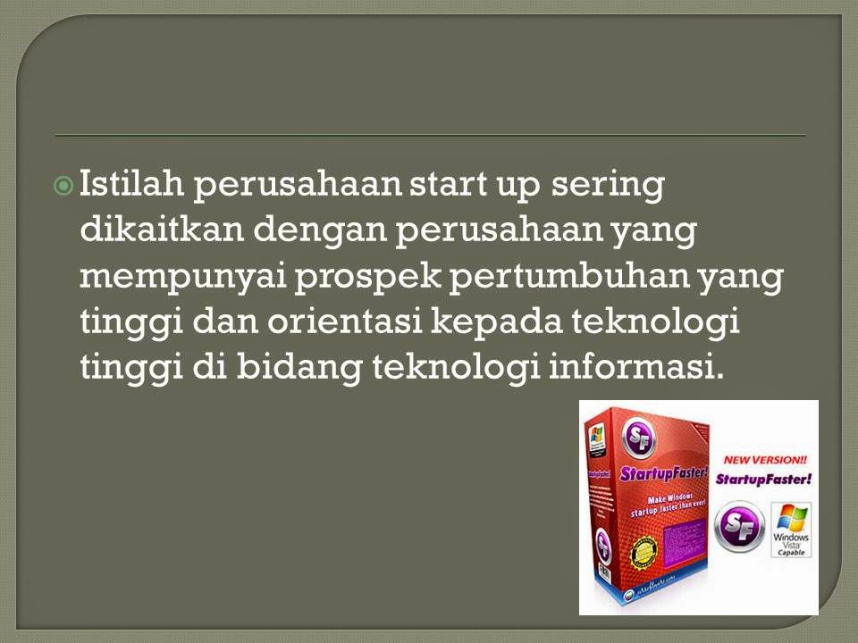 Apa yang dimaksud dengan Start-Up?