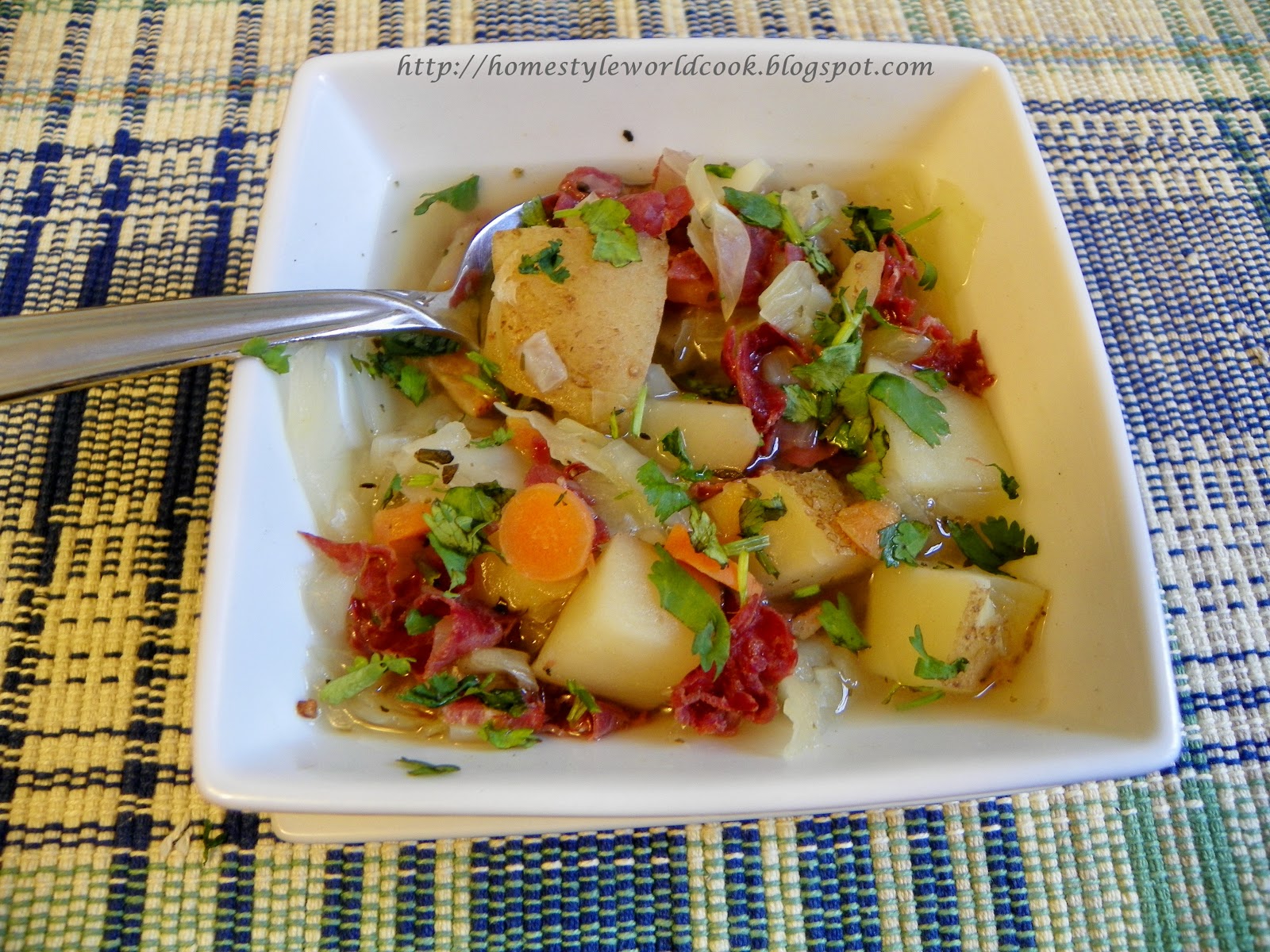 Homestyle Cooking Around The World Quick Corned Beef , Cabbage and