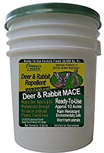Nature's MACE 5 Gallon Ready-to-Use Deer & Rabbit Repellent, Treats Over half Acre or 28,000 Sq Ft