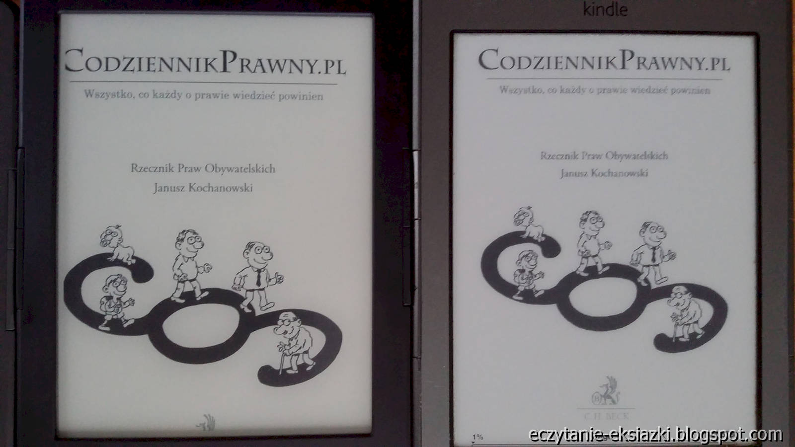 Porównanie ekranu – InkBOOK LUMOS i Kindle Classic
