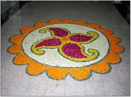 Simple Flower Rangoli Patterns Simple Flower Rangoli Patterns