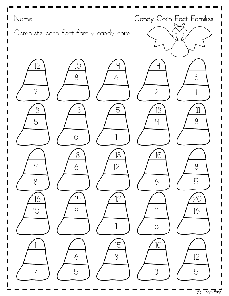 fact family coloring pages print - photo #17