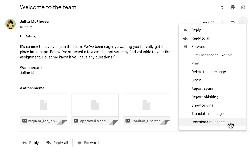 Google finally introduces the ability to download messages as .EML format in Gmail