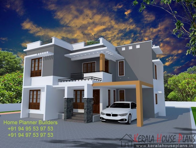 Contemporary Box model house 2030 sqft