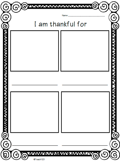 Full of thankful thoughts | Teach123