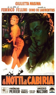 The original movie poster for Fellini's film Nights of Cabiria