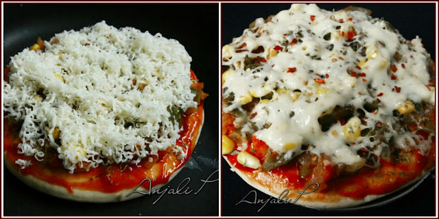 Pan Pizza | Vegetable Pan Pizza |No Oven Pizza https://thespicycafe.com/vegetable-pan-pizza-recipe/
