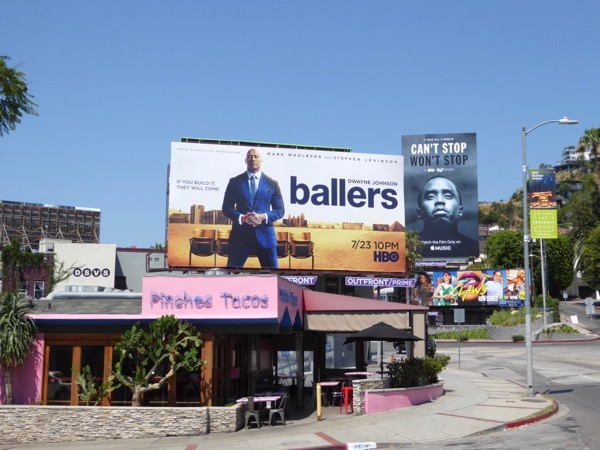 Ballers season 3 billboard Sunset Strip Ballers season 3 billboard
