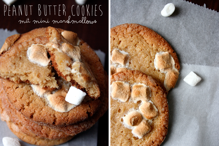 Peanut Butter Cookies mit Mini Marshmallows Peanut Butter Cookies mit Mini Marshmallows || Kochkarussell
