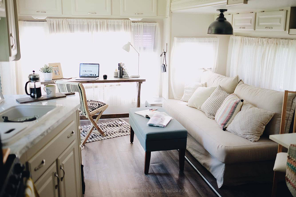 Our 5th Wheel RV Renovation Reveal! The Glamper! | Life as an ... Our 5th Wheel RV Renovation Reveal! The Glamper! | Life as an ...