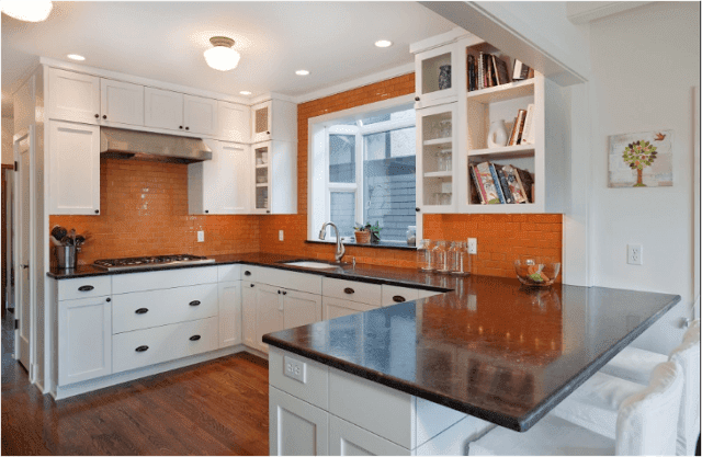 Cocinas con paredes color naranja colores en casa
