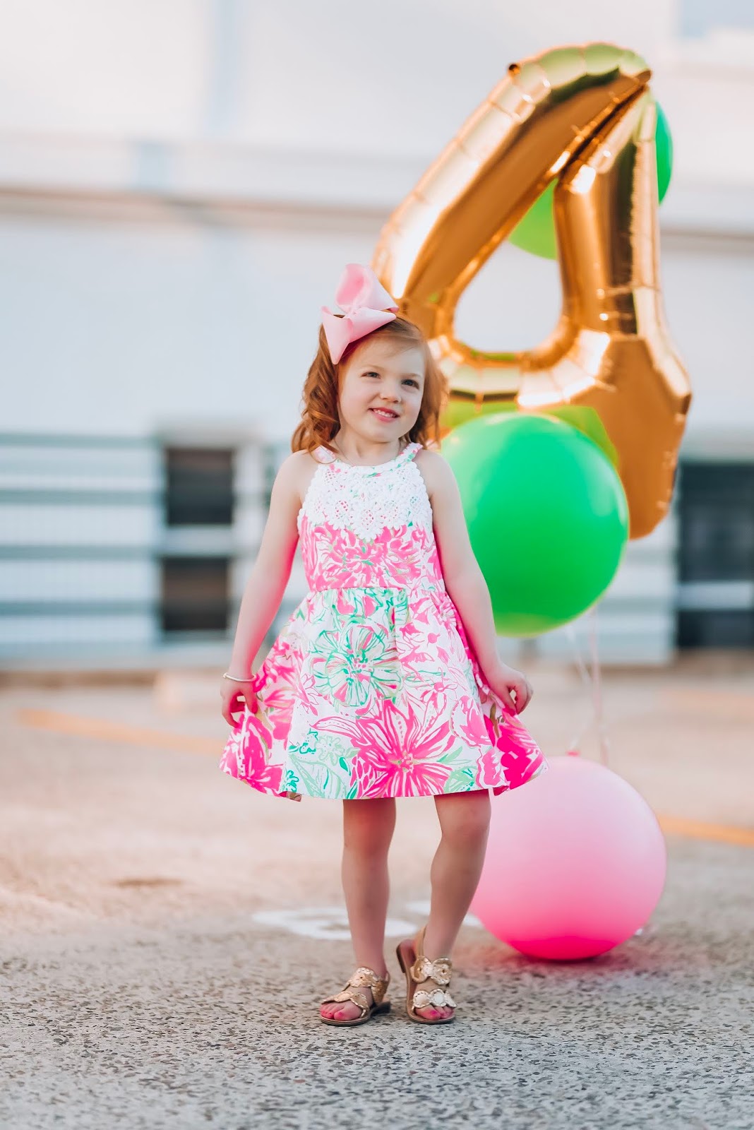 Madeline's 4th Birthday wearing Lilly Pulitzer - Something Delightful Blog