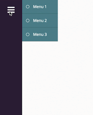 CSS vertical sliding Menu example