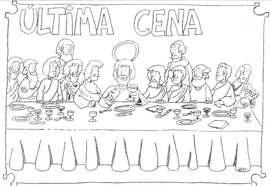 última cena colorear última cena colorear