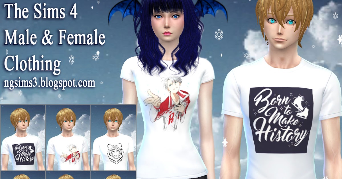 Ng Sims 3 Yuri On Ice 6 T Shirt Ts4 Clothes
