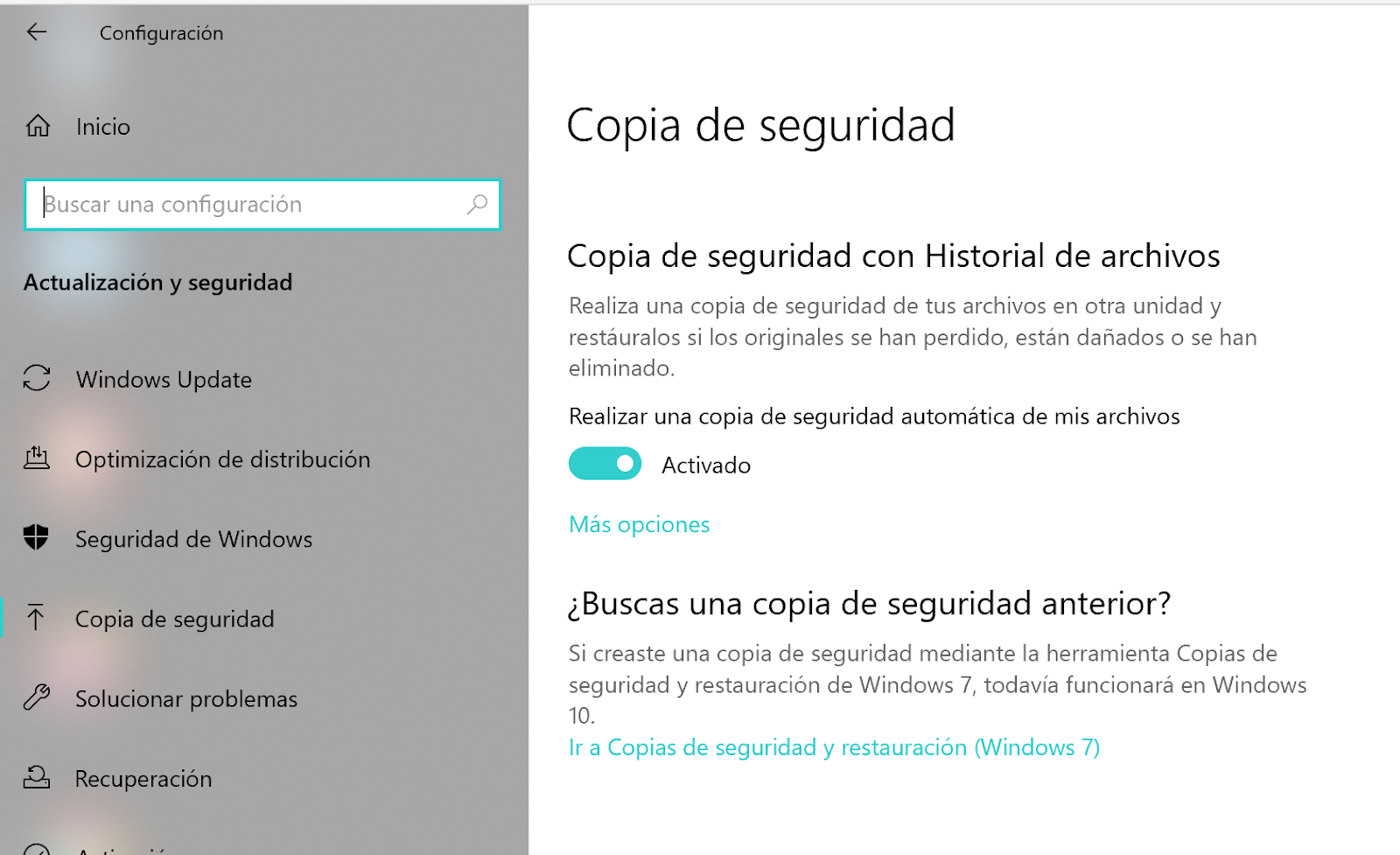 Backup de Windows 10