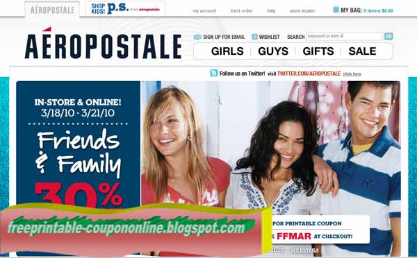 Ps aeropostale coupon code