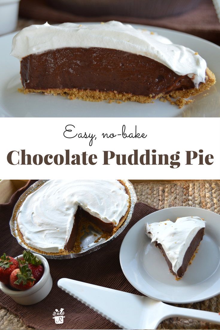 EASY, NOBAKE CHOCOLATE PUDDING PIE