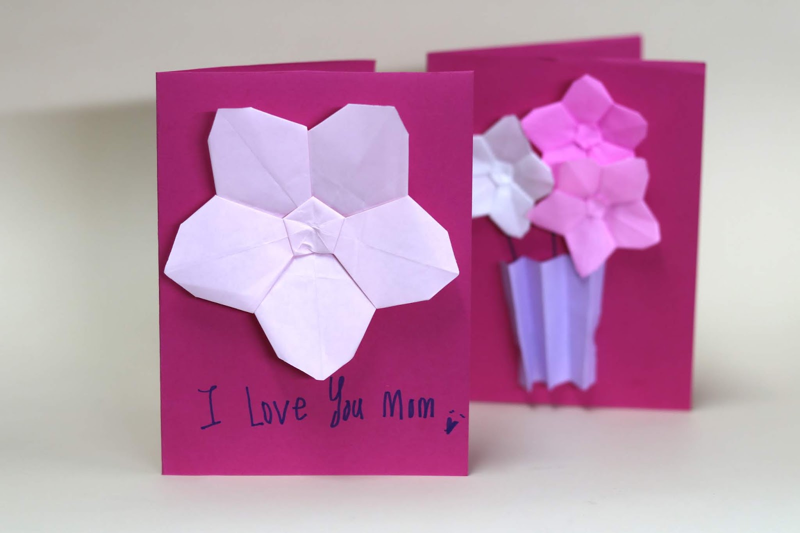 Tutorial 121 Mother's Day Card with Flower Origami The Idea King
