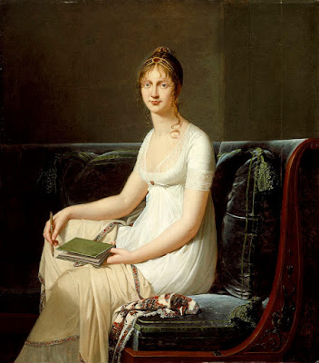Robert-Jacques-Francois Lefevre - Portrait of a Woman Holding a Pencil and a Drawing Book