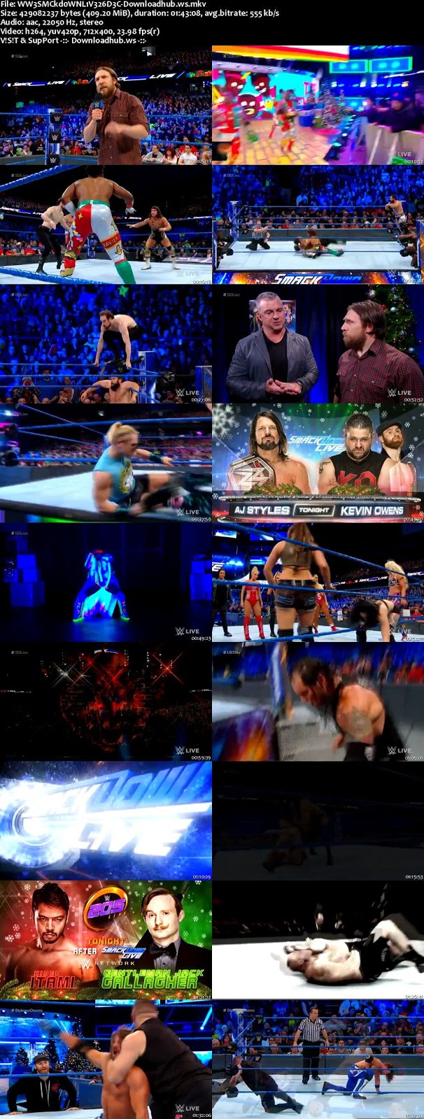WWE Smackdown Live 26 December 2017 480p HDTV Download