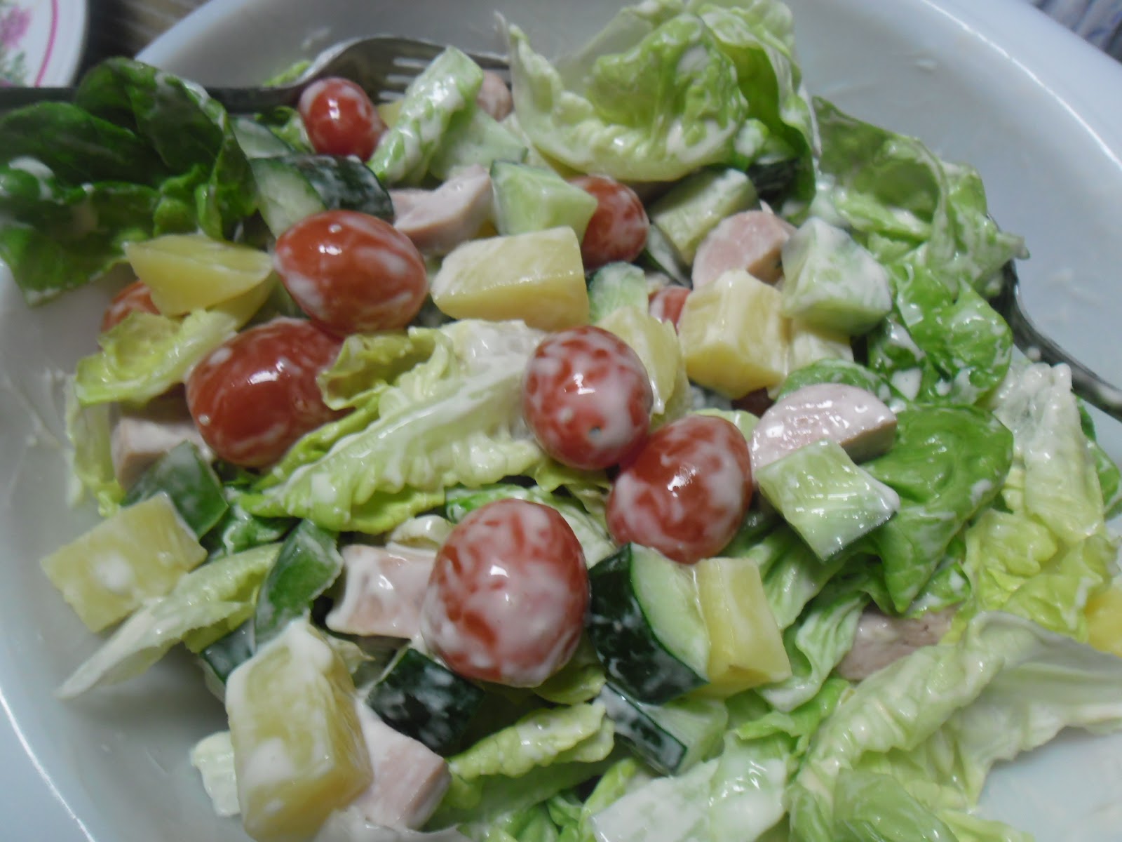 Zalekha Luvs Cooking: Salad Campuran dgn Mayo n 1000 Island