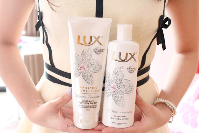 Lux, white impress, product review, collection, lux soap, shower serum