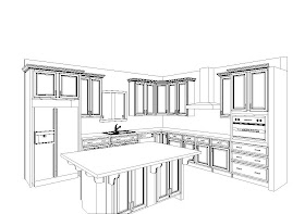 Build A House With Al & Jen: Kitchen rendering!!