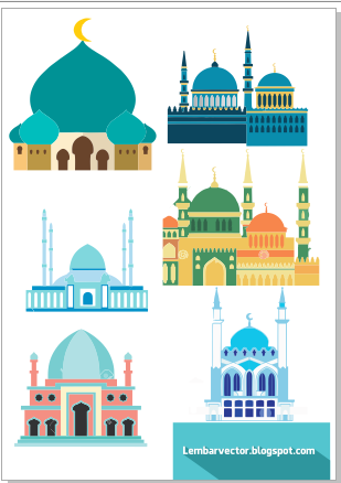Download Vector Masjid Flat Cdr - Lembar Vector