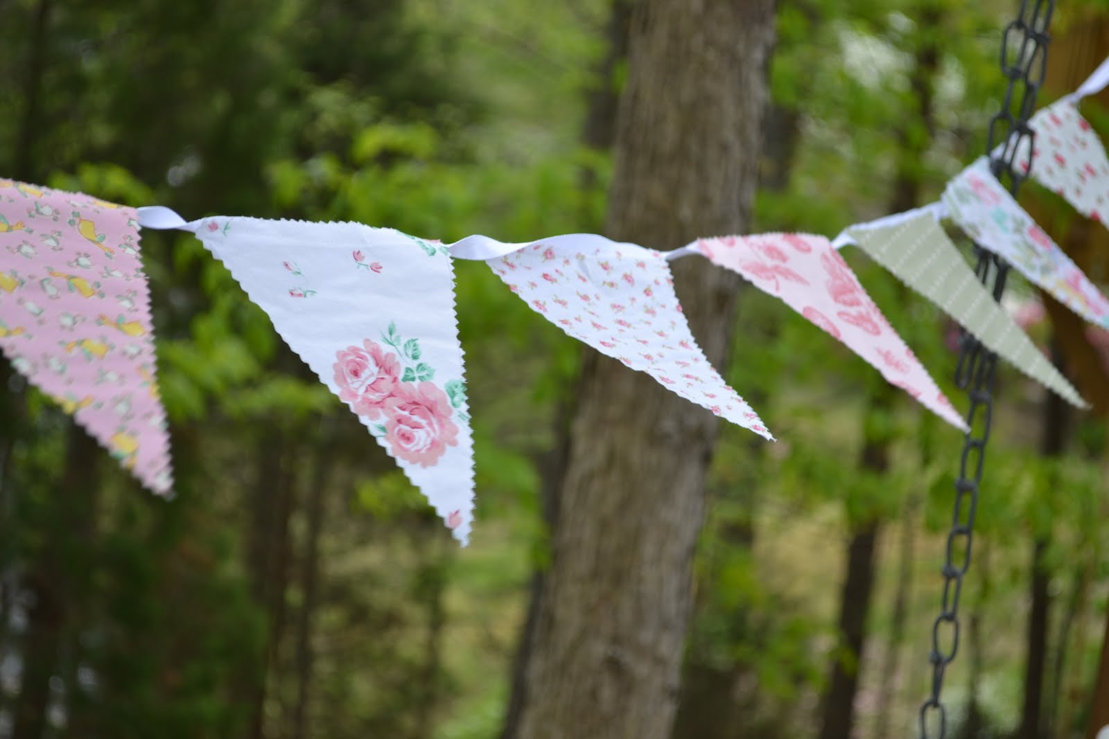 Three Pixie Lane Vintage Fabric Bunting