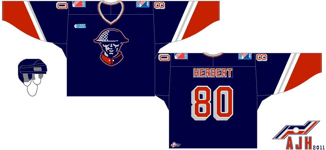 AJH Hockey Jersey Art Kitchener Rangers Concept