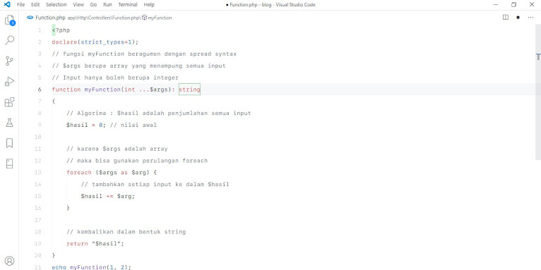 Ilustrasi PHP Function