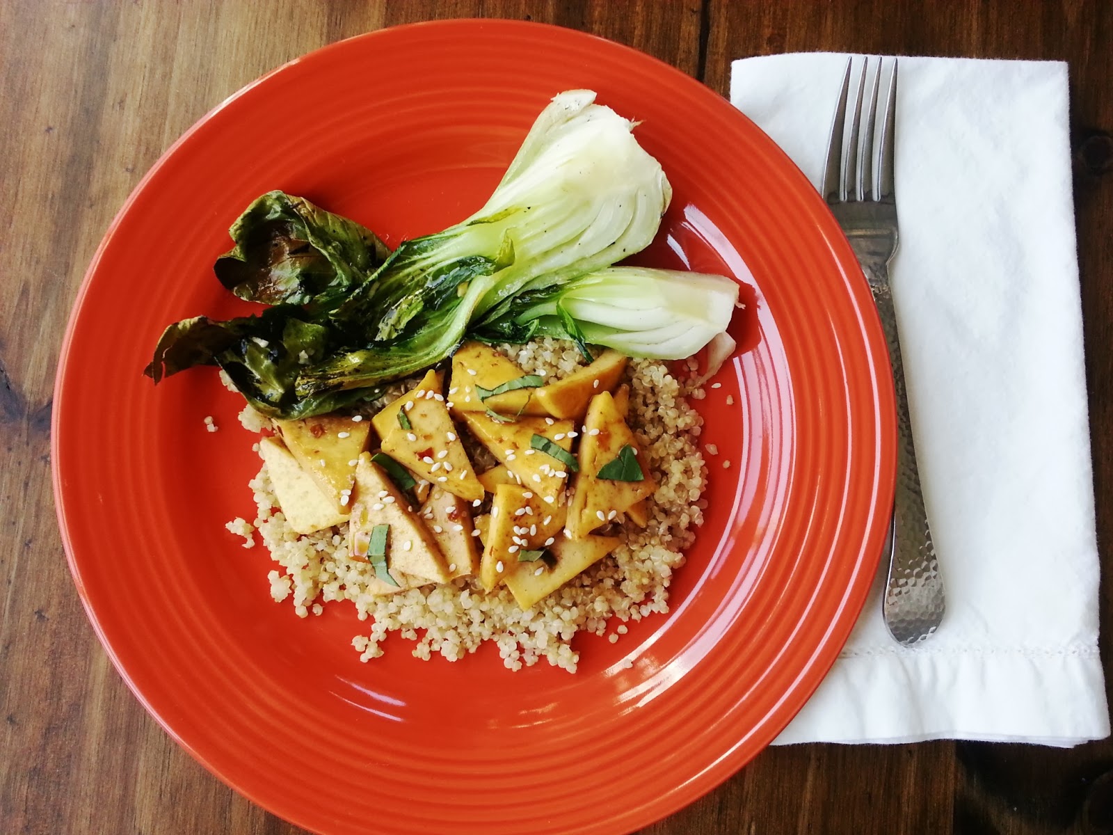 Castellon's Kitchen Sweet Chili Lime Tofu with Quinoa