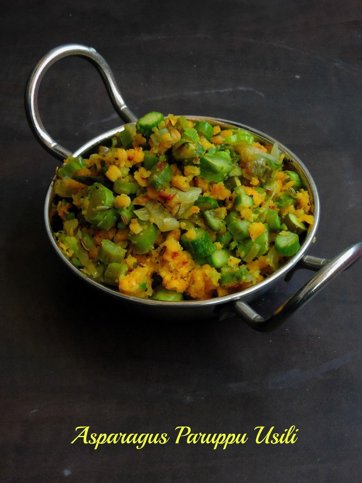 Priya's Versatile Recipes: Asparagus Paruppu Usili/Asparagus Steamed ...